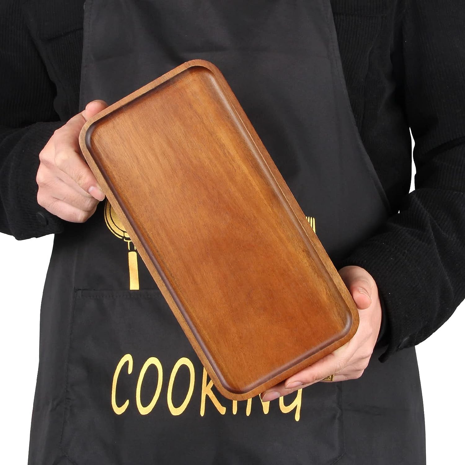 Acacia Wood Serving Tray Decor Small Cheese Charcuterie Boards Wooden Plate