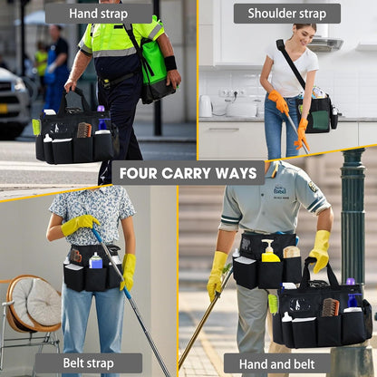 Wearable Cleaning Caddy with Adjustable Compartments