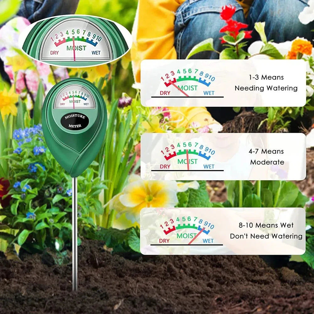 Easy-Read Soil Moisture Meter for Houseplants & Gardens