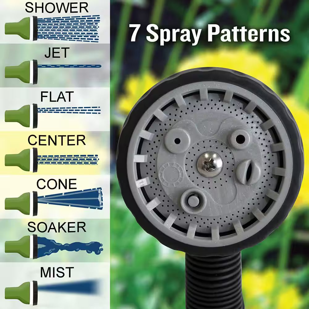 Heavy-Duty 7-Pattern Garden Hose Nozzle Sprayer