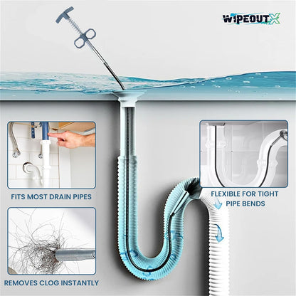10 Pack Drain Clog Remover Kit with 79 Inch Flexible Drain Snake Tool