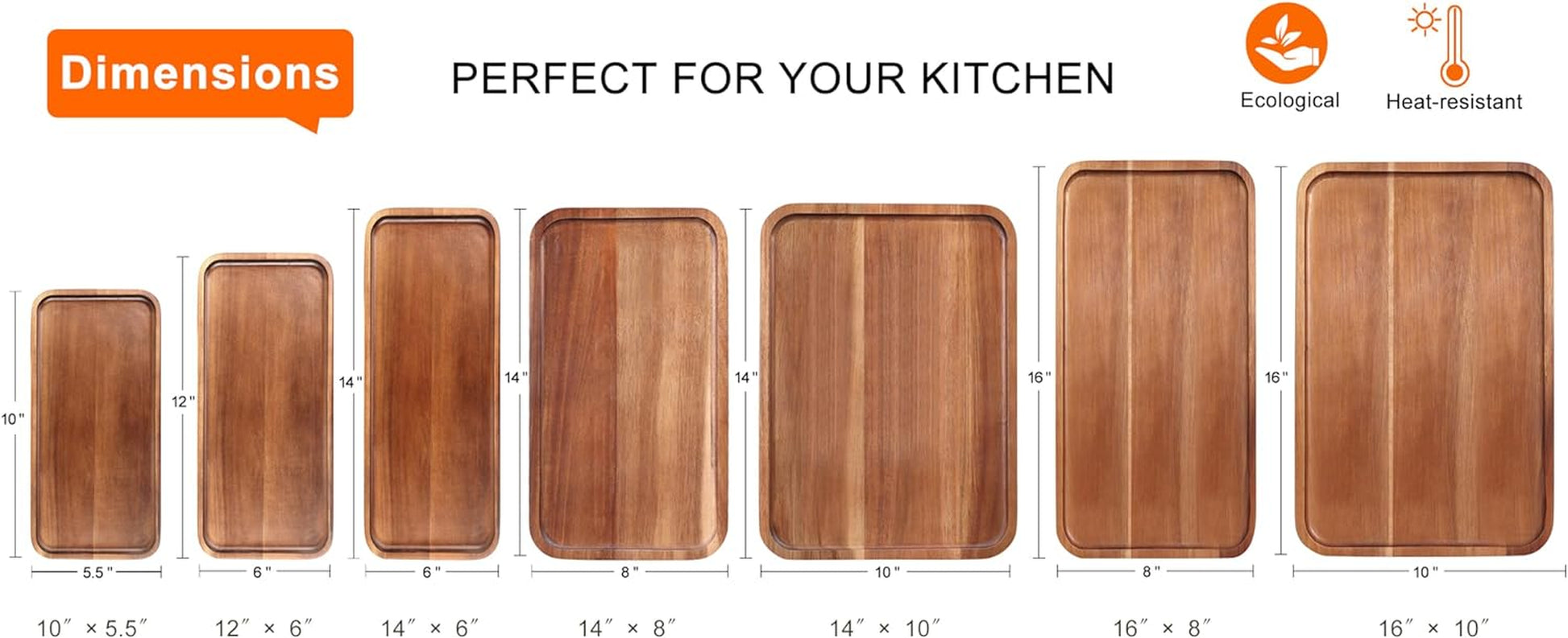 Acacia Wood Serving Tray Decor Small Cheese Charcuterie Boards Wooden Plate
