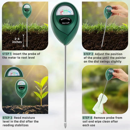 Easy-Read Soil Moisture Meter for Houseplants & Gardens