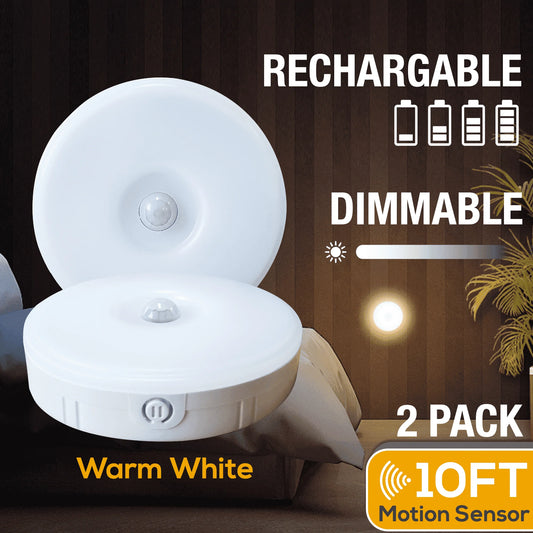2-Pack Rechargeable Motion-Sensor Cabinet Lights