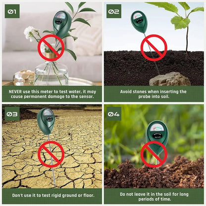 Easy-Read Soil Moisture Meter for Houseplants & Gardens