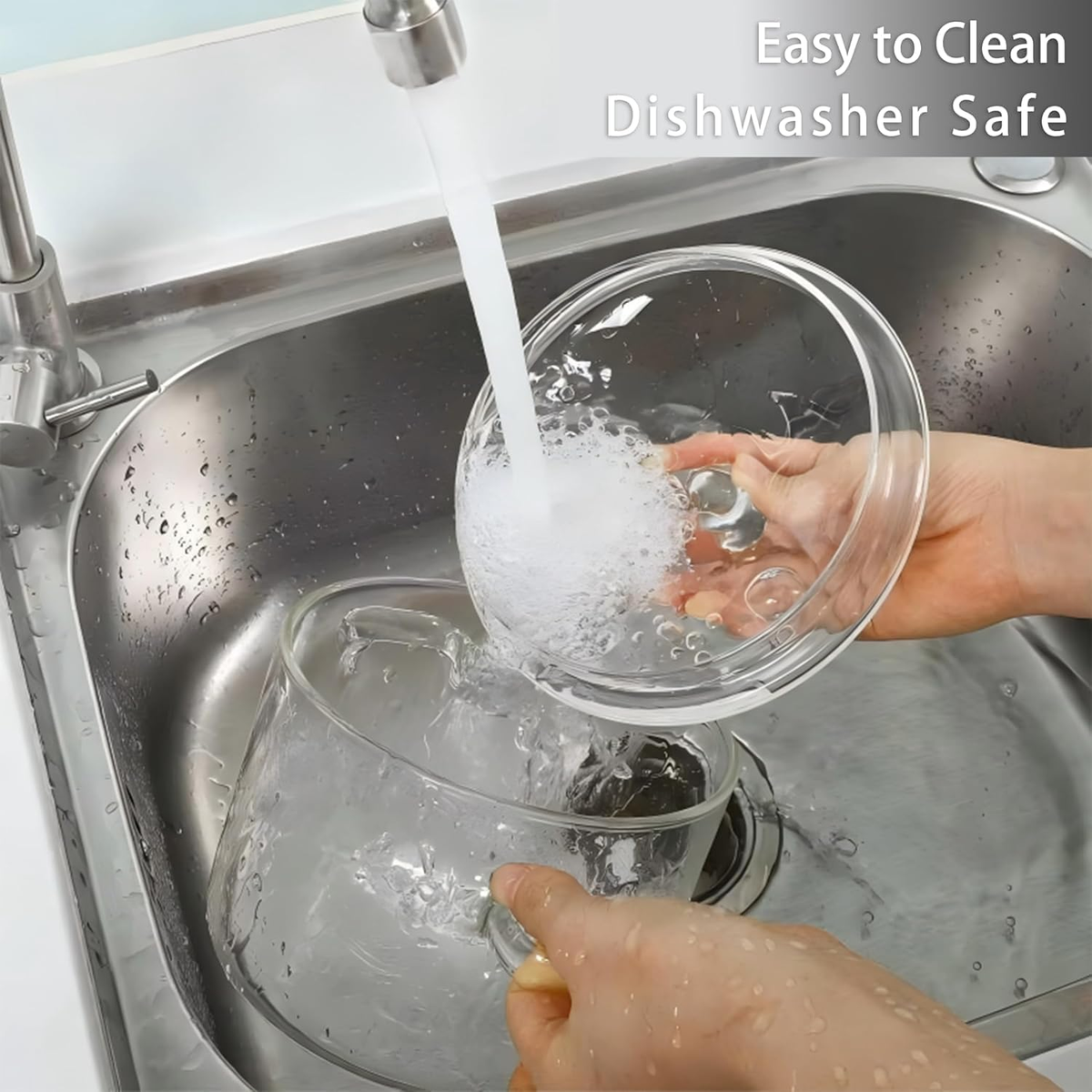 Borosilicate Glass Cooking Pot with Lid and Handle, 1.5L (50oz) Clear Saucepan for Stovetop Use - Ideal for Individual Portions