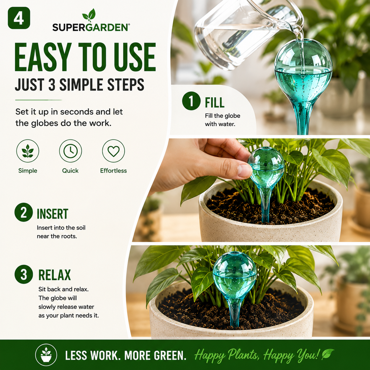 Self-Watering Plant Globes – 10 Piece Set