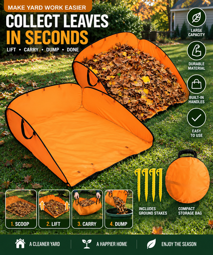 140-Gallon Pop-Up Leaf Collector – 2 Pack