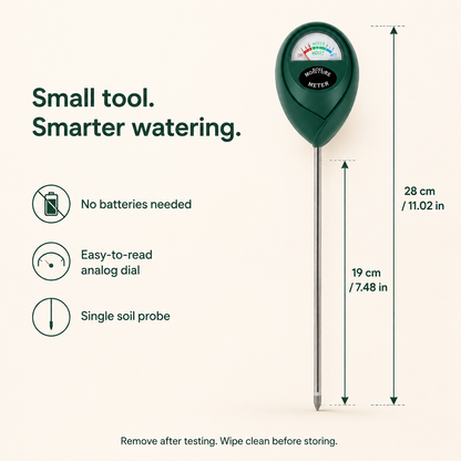 Easy-Read Soil Moisture Meter for Houseplants & Gardens