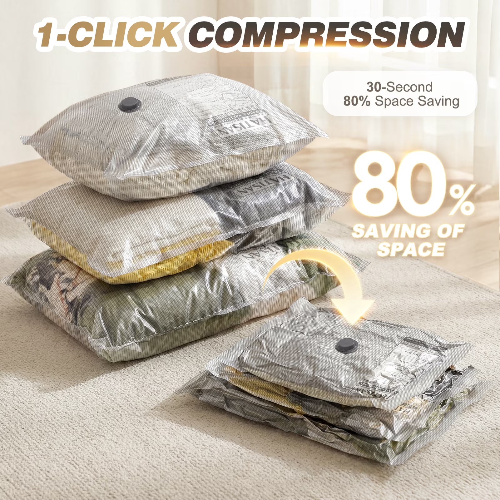 14-Piece Vacuum Storage Bag Set with Rechargeable Electric Pump